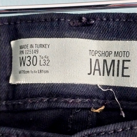 Topshop Moto Jamie Distressed Skinny Denim Jeans - Picture 8 of 12